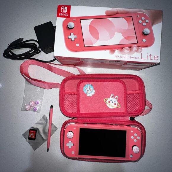 Nintendo Switch Lite Coral Handheld Console - Picture 1 of 12
